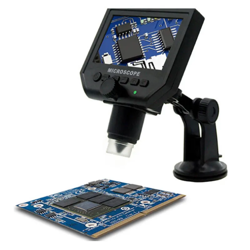 

600X Digital Microscope 3.6MP Electron Magnifier Jewelry PCB Inspection Insect Observation Repair with 4.3 inch Screen