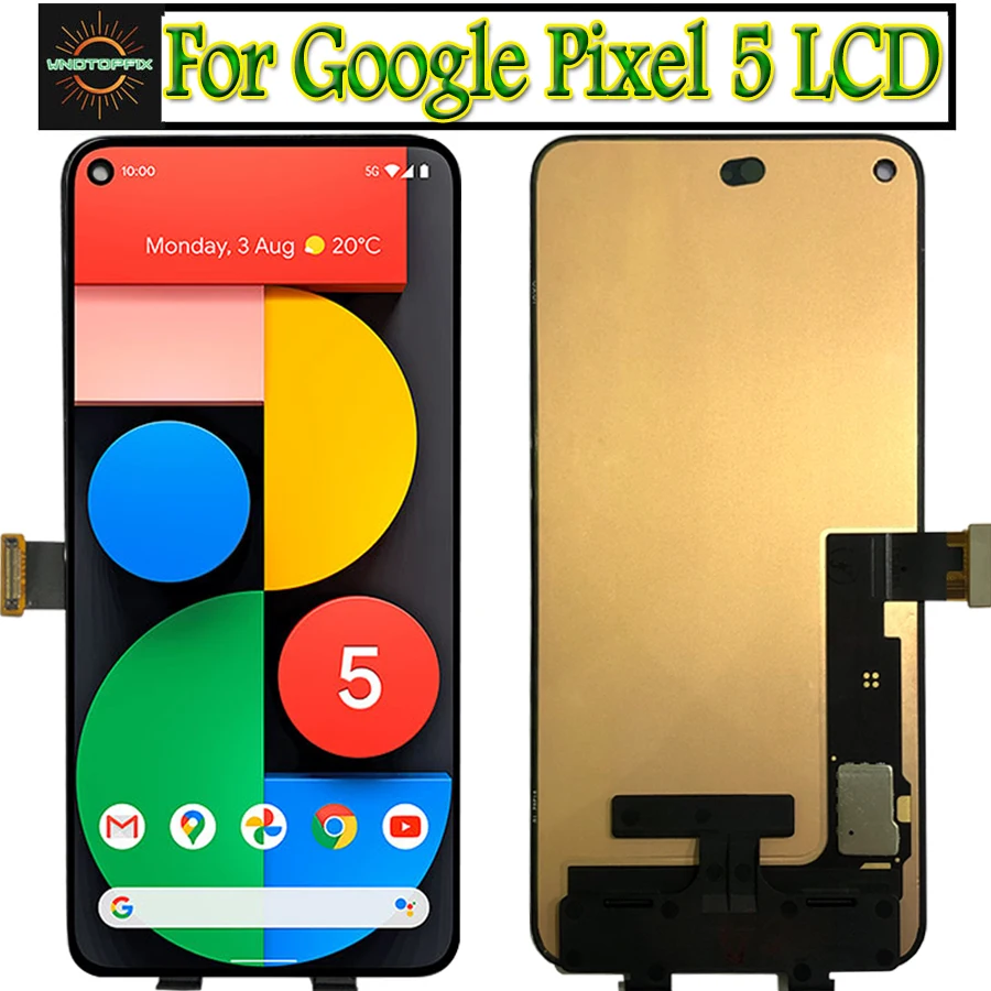 6 0 &quotдля Google Pixel 5 ЖК дисплей Дисплей кодирующий преобразователь сенсорного