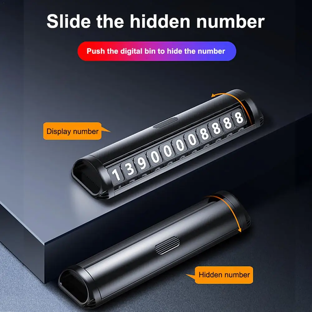 Car Styling Temporary Parking Card Phone Number Card Plate Telephone