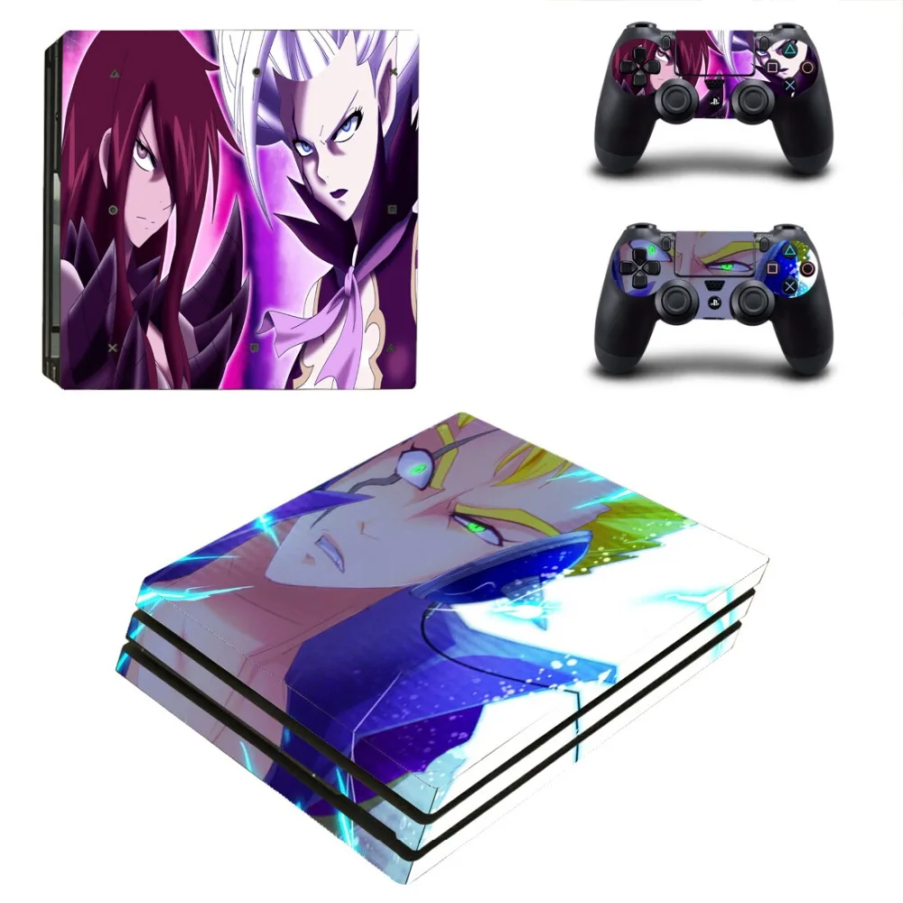 Fairy Tail PS4 Pro наклейка для кожи Play station 4 Pro Pegatinas PS 4 Pro наклейка s для игровой консоли и двух контроллеров