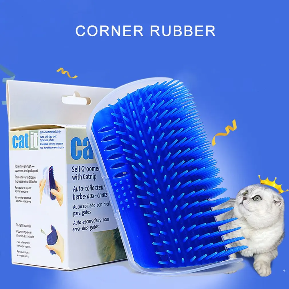 

Universal Pet Cat Wall Corner Hair Massager Cat Scratching Itchy Scratching Cat Comb Massager Corner Brush