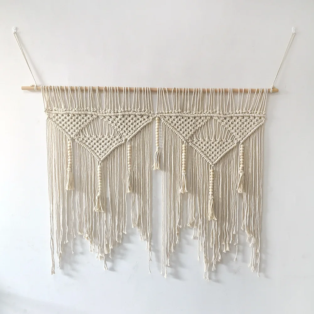 

Nordic Tapestry Boho Wall tapestries Macrame harge wall hanging Bohemian Pendant Literary Fan Decor For Bed Room Home