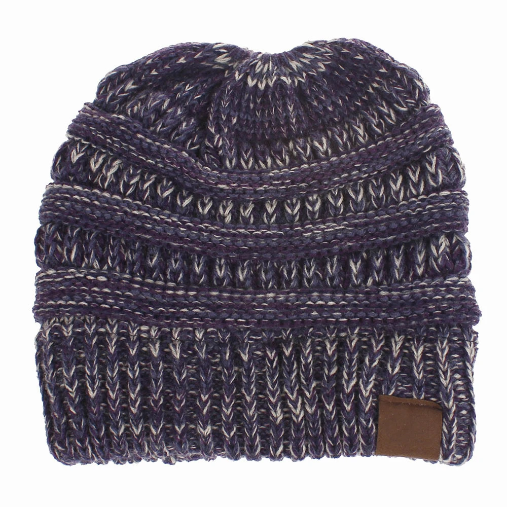 Конский хвост шапочки для девочек Mawei Взрывные модели Осень и зима модная Дамская теплая вязаная шляпа шерстяная шапка Skullies& Beanies - Цвет: 13