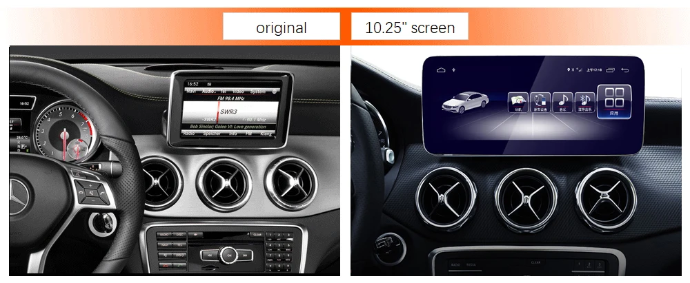 Best 4G RAM 10.25" Android display for Mercede Benz CLA GLA A Class W176 2013-2015 GPS navigation radio stereo dash multimedia player 2