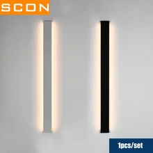 SCON-Lámparas LED de pared para interiores, accesorio moderno y delgado para dormitorio, sala de estar, escalera, decoración minimalista