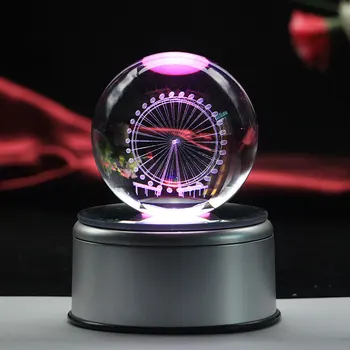 

3D LED Crystal Night Light Bluetooth Music Lamp Christmas colorful Lamp Decor Luminous Carousel Valentine's Day Gift