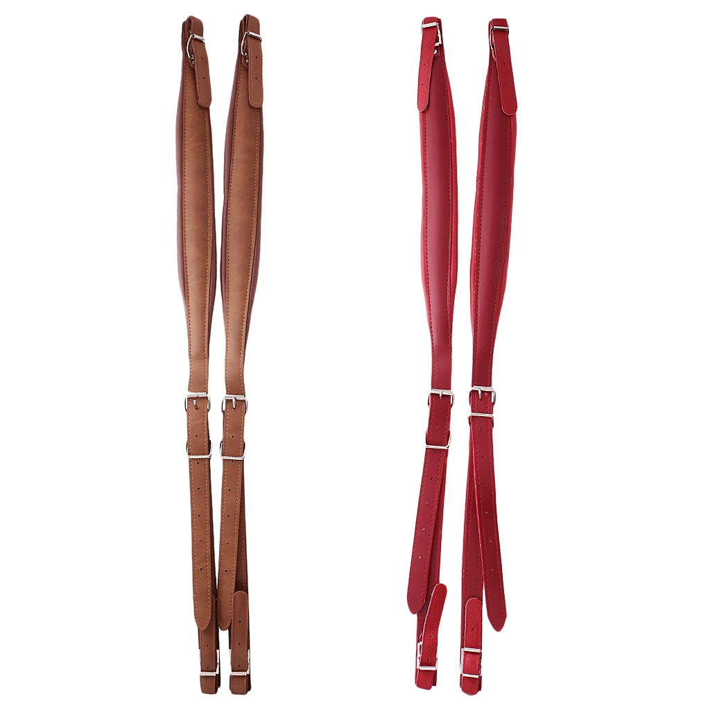 One Pair PU Leather Shoulder Straps For 16-120 Bass Accordions