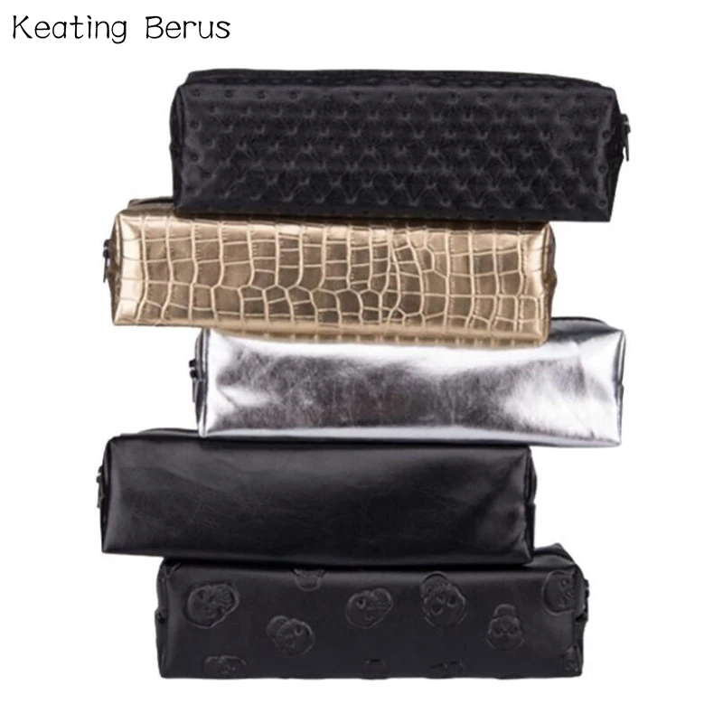 

Laser Leather PU Cosmetic Bag Rectangular Neceser Mujer Toiletry Handbag For Women Waterproof Travel Makeup Bag Organizer Case