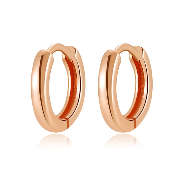 Summer New 925 Sterling Silver Hoop Earrings Original For Women Luxury Fashion Jewelry Party Rose Gold Huggie Earring 2021 Trend HES19
