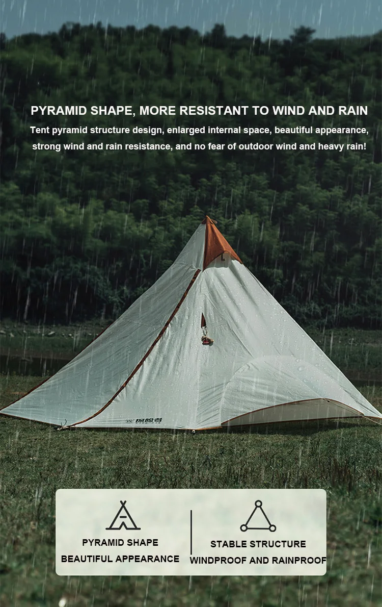 Outdoor Camping Indian Yurt Tent 3-4persons Waterproof Family Pyramid Tipi  Double Layer Tent - Tents - AliExpress