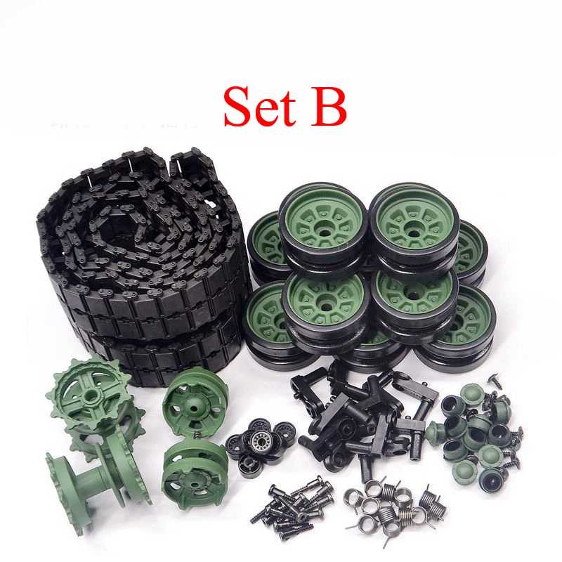 

1Set 3899A-1 Parts Track/plastic Drive Wheels/guide Wheels/road Wheels/steering Arm for 1/16 Henglong China 99A RC Tank Model