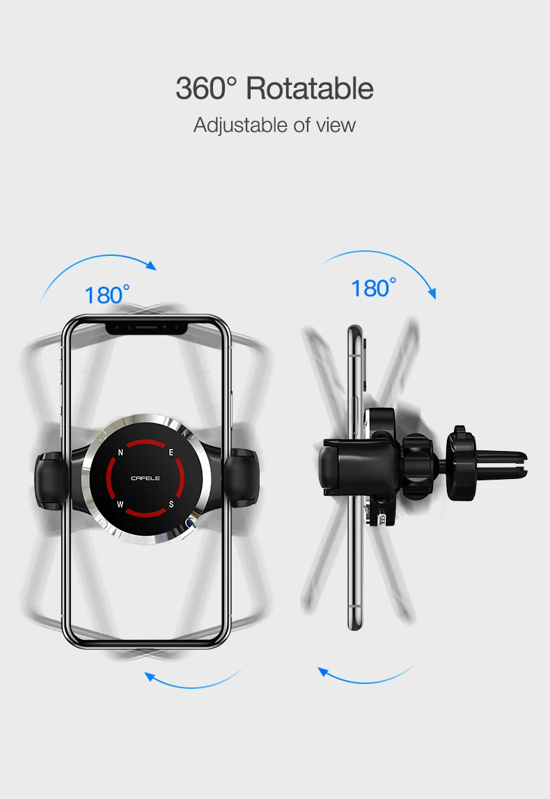 Cafele Автомобильный держатель для телефона, держатель для телефона на вентиляционное отверстие, подставка для мобильного телефона, поддержка сотового телефона в автомобиле, gps подставка для iPhone 11 pro