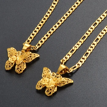 

Anniyo Butterfly Necklaces Women Gold Color Butterfly Pendant Jewelry Foot Chain African Arab and Middle Eastern #006209C