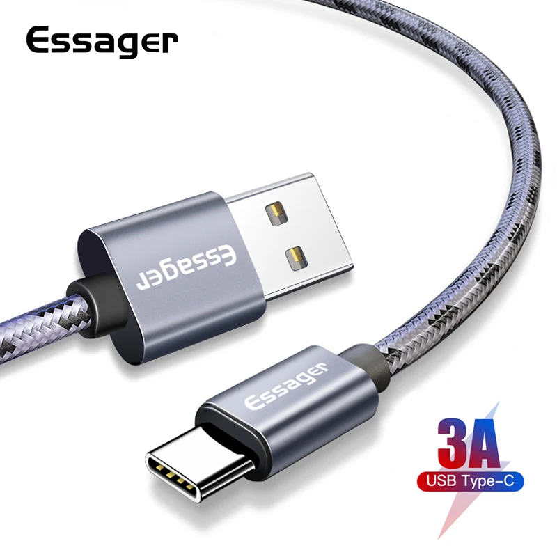 Кабель зарядный Essager 3 А USB Type C м|Кабели для мобильных телефонов| |