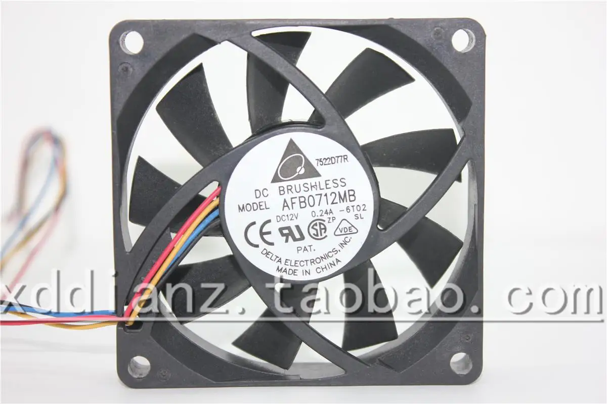 AFB0712MB 7015 12V 0.24A 70*15mm оригинальный вентилятор охлаждения четыре линии | Компьютеры и