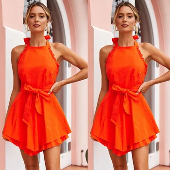 

BacklakeGirls 2020 Sexy Backless Halter Neck Sleeveless Solid Color Cocktail Dresses Vestidos De Coktel