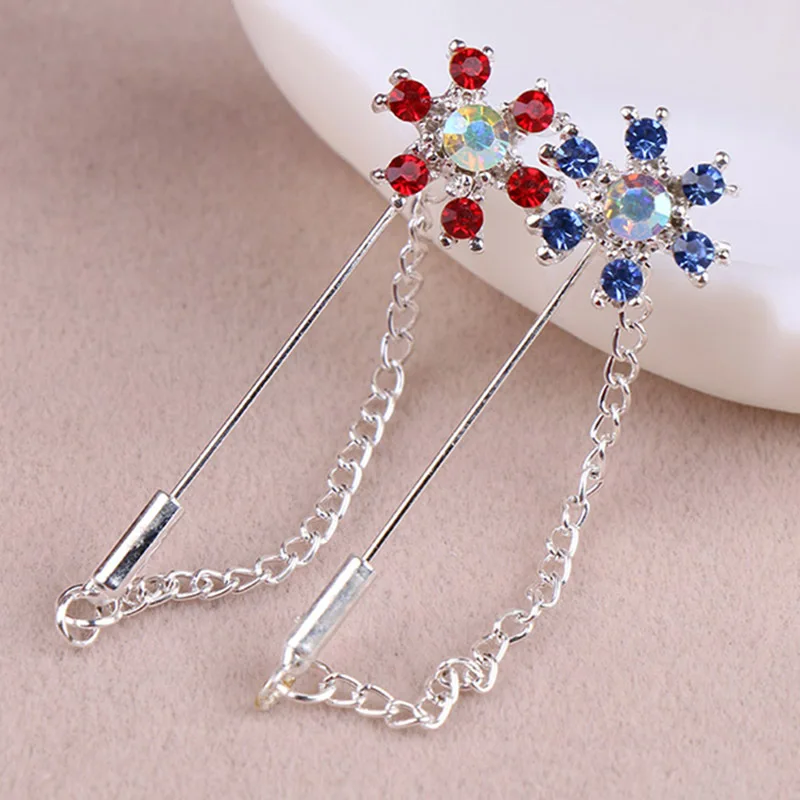 

2019 crystal hijab pins safety 12PCS Muslim Brooches For Women Safety Scarf Pin headscarf Pins Jeweley Brooch random color
