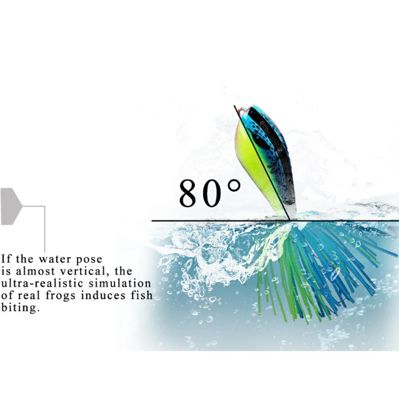 

3D Eyes Fishing Lure 10g/5.5cm With Sharp Hook Bionic BaitArtificial Snake Head Thunder Frog Beard ABS Plastic Hard Bait 1/0#