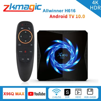 

X96Q MAX Smart Android 10.0 TV Box Allwinner H616 4GB 32GB 2.4/5G WiFi Bluetooth 4K Media Player Android TV Box X96Q Smart TV
