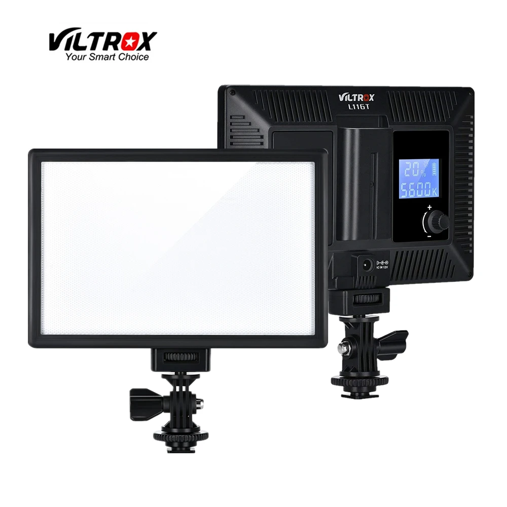 Viltrox L116T Camera LED Video Light Portable Selfie light Bi-Color Dimmable Slim with Battery Charger Canon Nikon Show Live _ - AliExpress Mobile