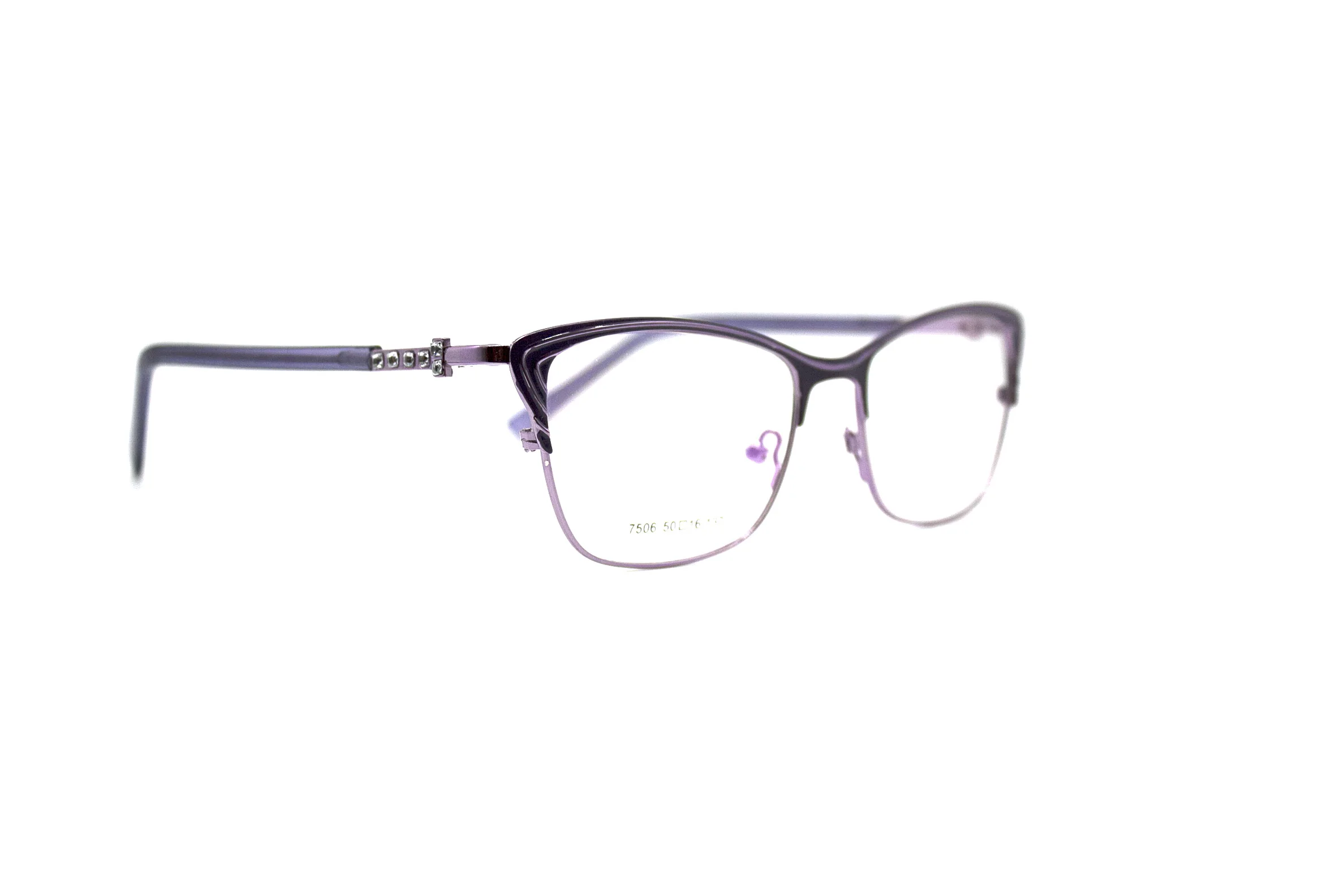 Purple LuckTime Fashion Alloy Women Glasses Frame Classic Retro Myopia Glasses Frame Women Lucky Time Optical Eyeglass frames#7506 - Frame Color: Purple