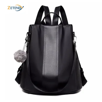 

Women's Backpack Fashionable Casual Satchel Prevent Stealing Anti-Theft Package Ladies Waterproof Multifunction Travel Bookpack