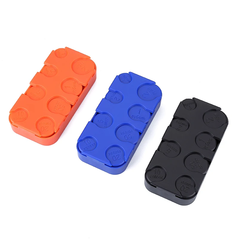 Портативный русский рубль диспенсер для монет пластиковая коробка хранения