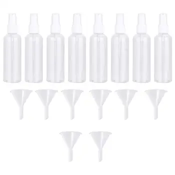 

1 Set of 16pcs 30ml Spray Bottles with Funnel Empty Plastic Refillable Atomiser Travel Bottles