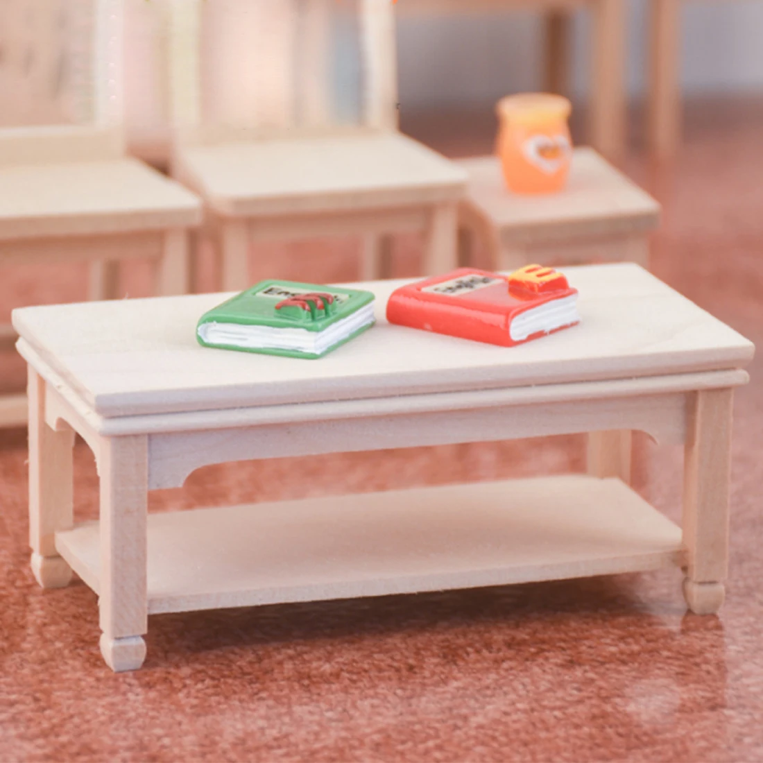  1/12 Miniature Dollhouse Tea Table Handmade Furniture Model Decor Scale Doll House Accessories