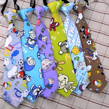 

Short necktie cotton cloth with creative fun cartoon canvas shirt children's tie