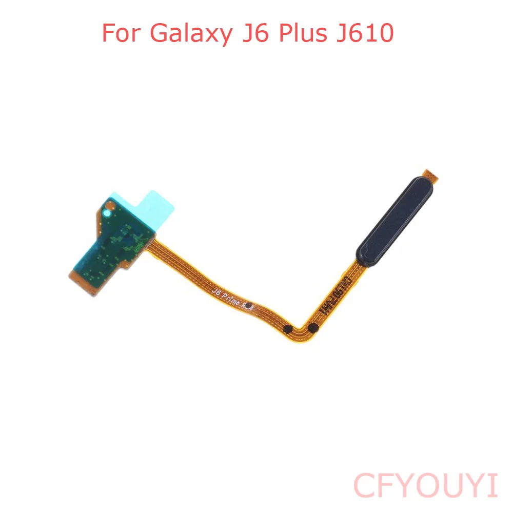 Черный цвет для Samsung Galaxy J6 plus J610 + кнопка включения отпечатков пальцев гибкий