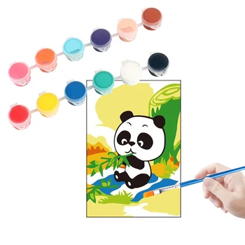 

6/12 Colors Acrylic Paints Pigment Set For Clothing Textile Fabric Hand Painted Wall Plaster Painting Drawing For Kids Gift
