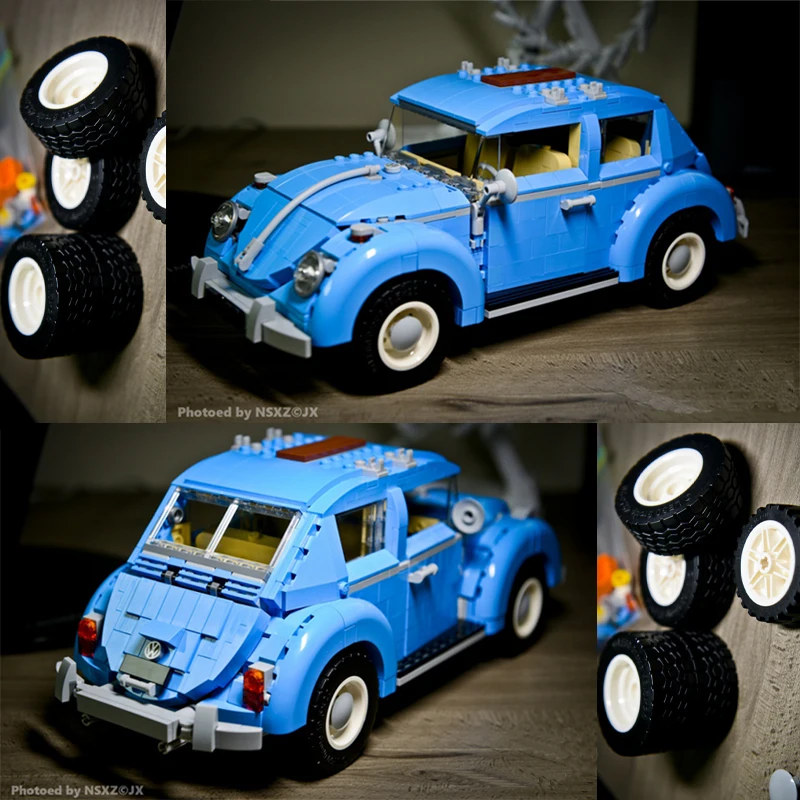 Самая низкая цена Volkswagen T1 Camper Van James Bond Aston Martin DB5 Forded Mustanged строительные блоки кирпичи игрушки