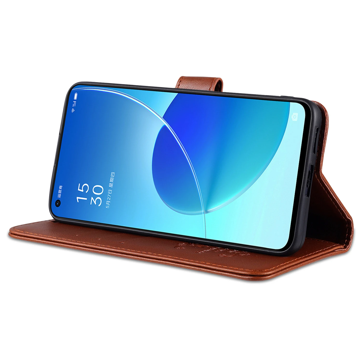 플립 커버 OPPO Reno 6 Pro 5G MediaTek Snapdradon 버전 6.55 Pu 가죽 폰 가방 보호용 홀더