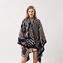 2019 новые модные зимние теплые пончо и накидки для женщин огромные платки и обертывания кашемировые пашмины женские Bufanda Mujer