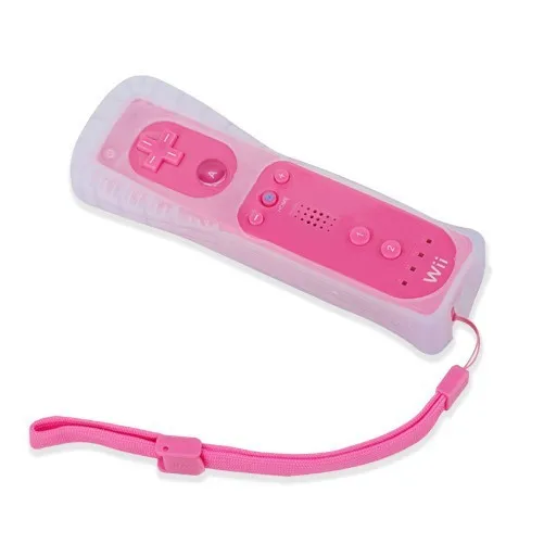 Круглая ручка для игры wii беспроводная ручка wii изогнутая ручка wii U-Remote - Цвет: Pink