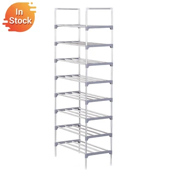 

13MM Tube 9-Layer Shoe Rack Sturdy Space-saving Hallway Shoes Storage Organizer Home Dorm Shoes Stand Holder Door Shoe Shelf