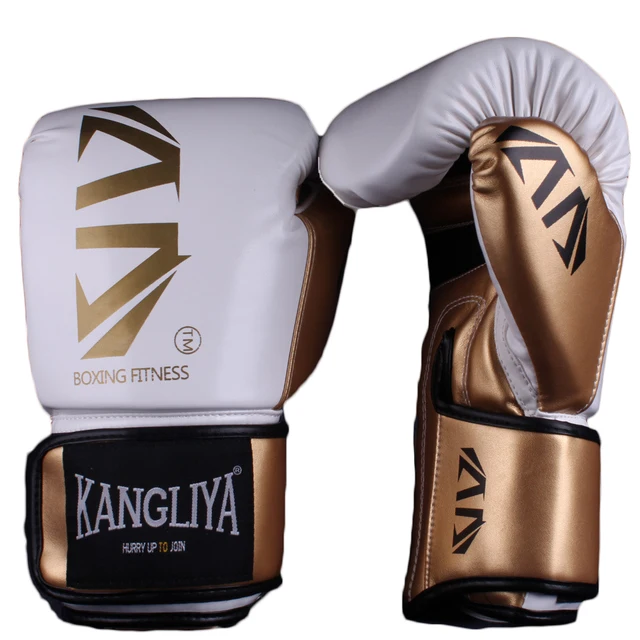 HYHG MMA Boxing Gloves Men for Adults PU Karate Muay Thai Pads Guantes De Boxeo Free Fight Sanda Boxing Training Equipment KANGLIYA-White