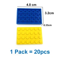 20pcs DIY Building Blocks Thin Figures Bricks 4x6 Dots 12Color Educational Creative Compatible With Brand Toys for Children 3032 2