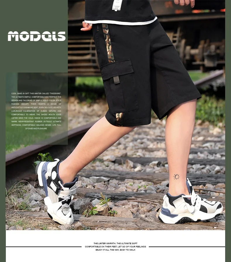 Plus Size Summer Cargo Shorts Men Cotton Casual Shorts Male Loose Short  Cargo Pants