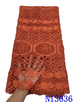 

Water Soluble Lace Guipure Lace Fabric High Quality Nigerian Lace Fabric 2020 African Cord Lace sequins For Wedding NI3636