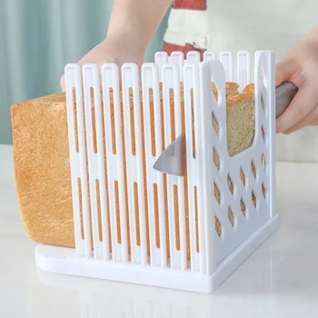 

Loaf Cutter Rack Slicing Portable Splicing Toast Bread Slicer Cutting Guide Tools
