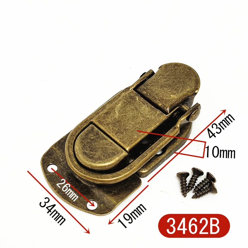 Buckle 1pc For Jewelry Wood Decorative Box Vintage Drawer Clasp Iron Furniture Toggle Lock Antique Brass Hasps Latches Hardware