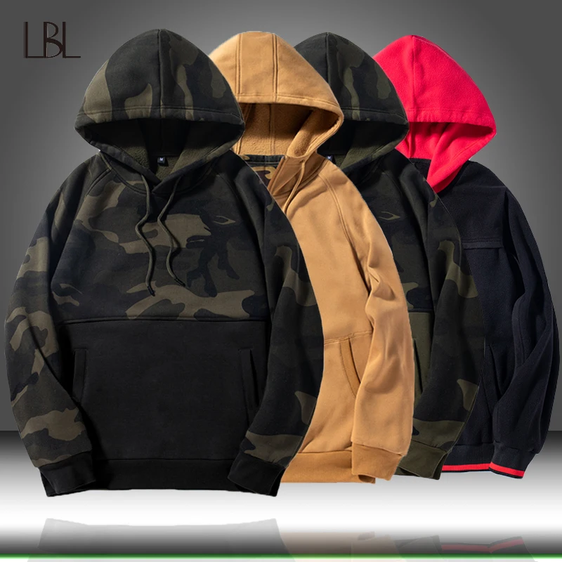 

2019 New Men Casual Hoodies Sweatshirts Mens Hoodie Hip Hop Streetwear Male Camouflage Hoody Outdoor Coat Clothing US Size