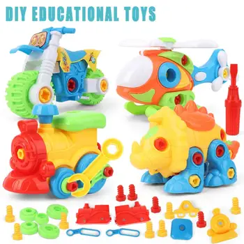 

Building Toy Train Car Airplane Motorcycle Model Plastic Magnetic Blocks Educational Toys For Kids Gift Construction Toys