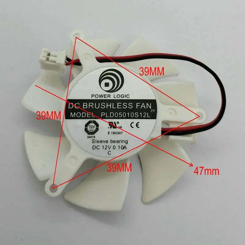 45mm 0.1A 2pin VGA cooler graphics Card cooling Fan For ELSA GLADIAC GT 430 LP 1GB GD430-1GERGL Cooling