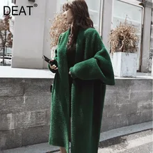 DEAT осень и зима новые продукты Модные свободные воды бархат Длинная летучая мышь рубашка толстый свитер для женщин PB189