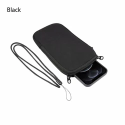 Universal Waterproof Phone Pouch with Shoulder Strap - Shockproof Protection - 17.5cmx9.5cmx1.8cm (Black)