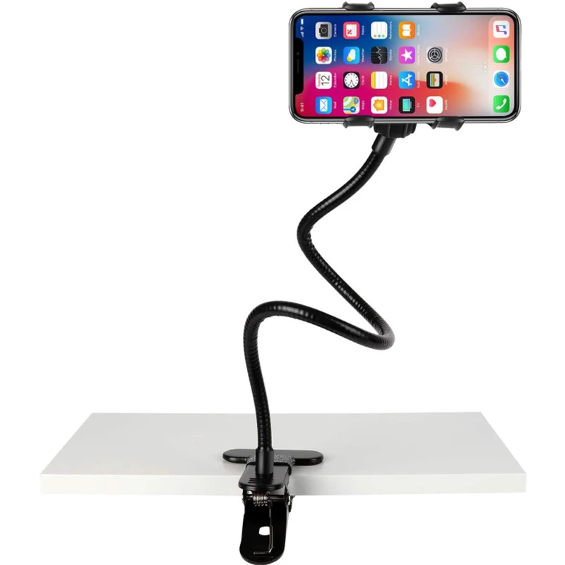 mobile phone stand for desk Angle Adjustable Cradle Cellular Articulated Arm Support Baby Monitor Mobile Cell Phone Holder For Bed Record Videos Long Arm mobile stand for home