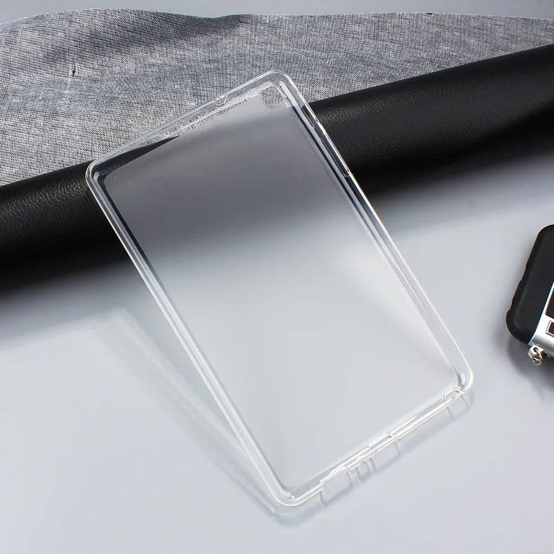 Чехол для планшета для Samsung Galaxy Tab A 8,0 дюймов крышка ультра тонкий силиконовый прозрачный чехол из искусственной кожи для SM-T290 T295 T297 Funda - Цвет: Прозрачный